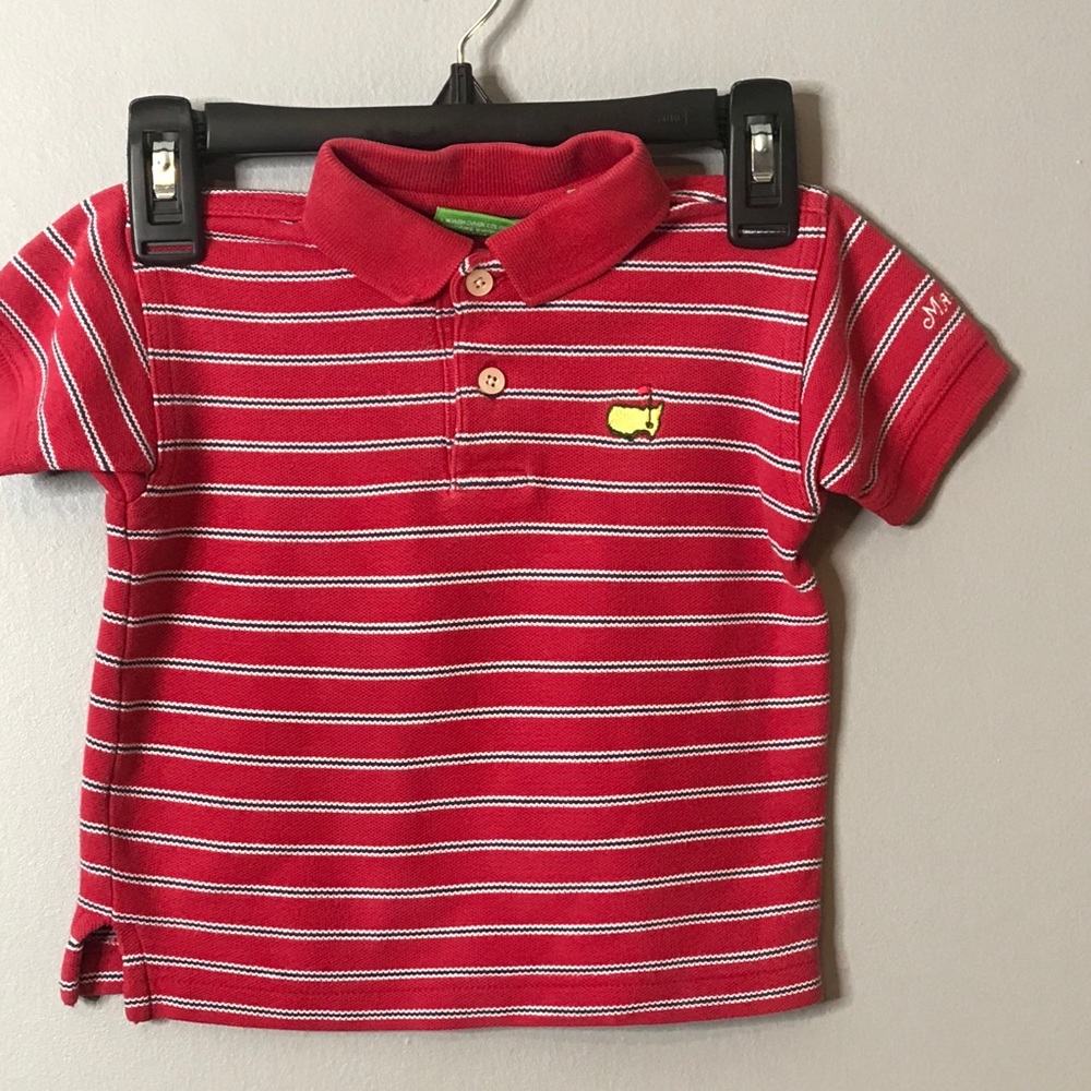 2T Masters red stripe polo